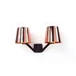 Tom Dixon Base Double Arm Wall Light with Matt Textured Cast Iron Base in Copper