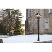 Place des Vosges 1 Evolution Extra-Large Double Arm Clear Glass Lamp Post Minimalist lines style lantern