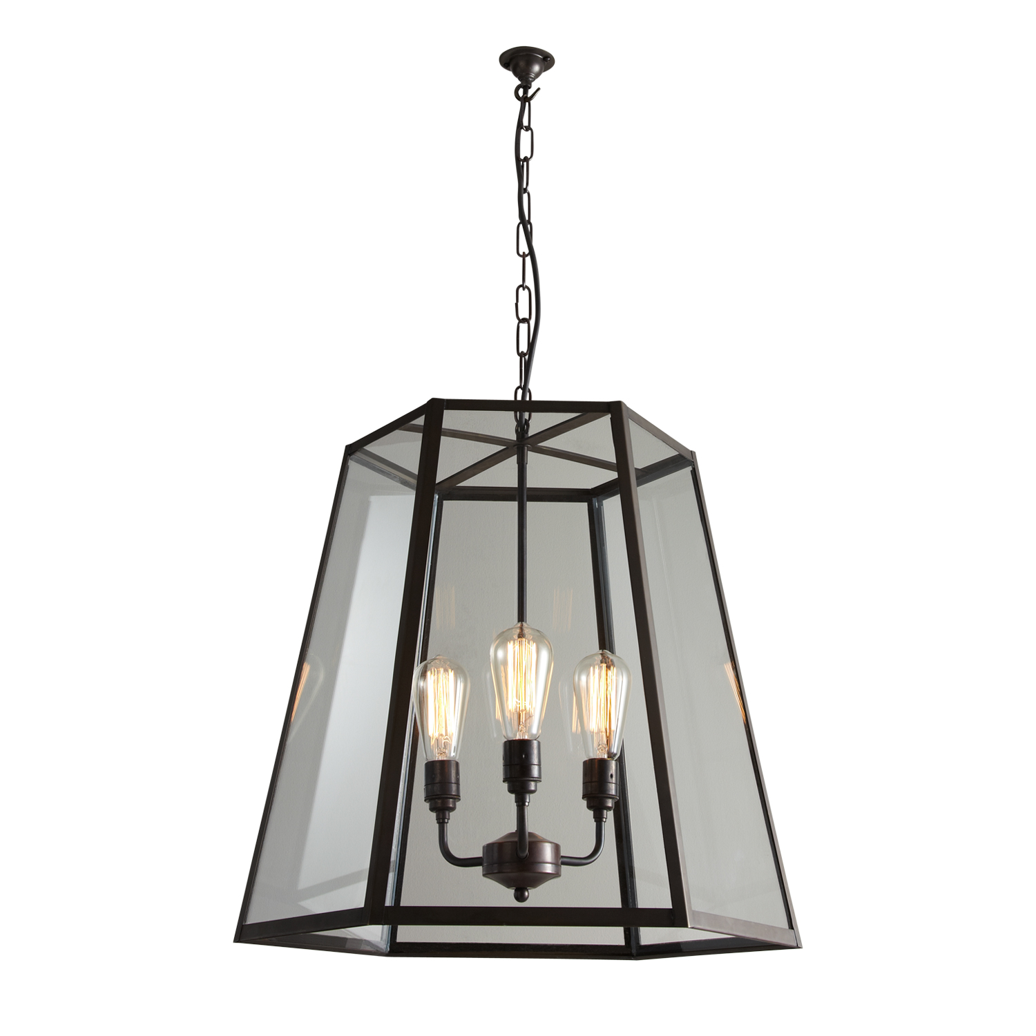 Davey Lighting Hex Extra Large Pendant Light in Weathered Brass