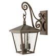 Elstead Trellis Clear Glass Wall Lantern with Large Scroll Arm Detail in Medium