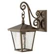 Elstead Trellis Clear Glass Wall Lantern with Large Scroll Arm Detail in Small