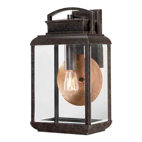 Elstead Byron 1-Light Clear Glass Wall Lantern