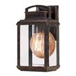 Elstead Byron 1-Light Clear Glass Wall Lantern in Small