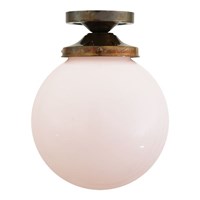 Yerevan 20cm Opal Glass Semi-Flush Ceiling Light