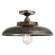 Mullan Lighting Telal Minimalist Factory Ceiling Fitting in Antique Silver