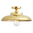 Mullan Lighting Telal Minimalist Factory Ceiling Fitting in Polished Brass