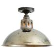 Mullan Lighting Paris Industrial Brass Ceiling Light in Antique Silver