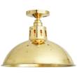 Mullan Lighting Paris Industrial Brass Ceiling Light in Polished Brass