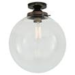 Mullan Lighting Riad 30cm Clear Glass Ceiling Light in Antique Silver