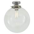Mullan Lighting Riad 30cm Clear Glass Ceiling Light in Polished Chrome