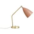 Gubi Grasshopper Adjustable Brass Table Lamp 14 Dia. in Vintage Red