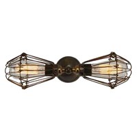 Praia Vintage Double Cage Wall Light