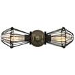 Mullan Lighting Praia Vintage Double Cage Wall Light in Antique Silver