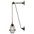 Mullan Lighting Apoch Pulley Cage Wall Light in Antique Silver