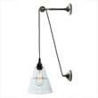 Mullan Lighting Rigale Coolie Industrial Pulley Wall Light in Antique Silver