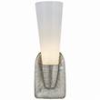 Visual Comfort Utopia Small White Glass Single Wall Light in Polished Nickel