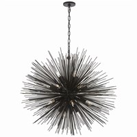 Strada Large Round Pendant Random Organic Array of Radiating Quills