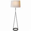 Visual Comfort Dauphine Floor Lamp with Natural Paper Shade in Aged Iron