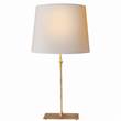 Visual Comfort Dauphine Table Lamp with Natural Paper Shade in Gilded Iron