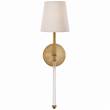Visual Comfort Camille Wall Light with Natural Paper Shade in Hand-Rubbed Antique Brass