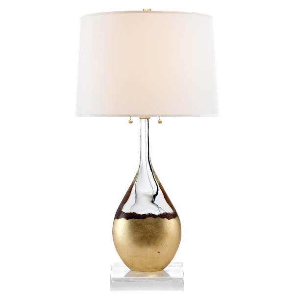 Visual Comfort Juliette Crystal Table Lamp with Silk Shade