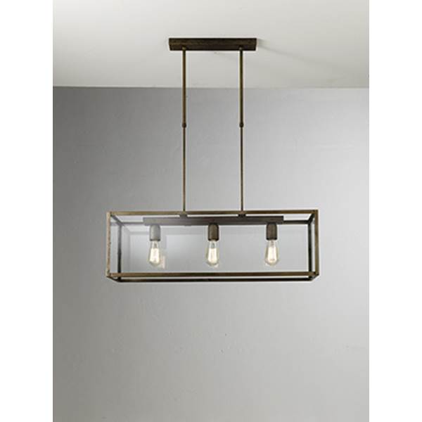 Il Fanale London Rectangle Indoor Suspension Lamp with Glass