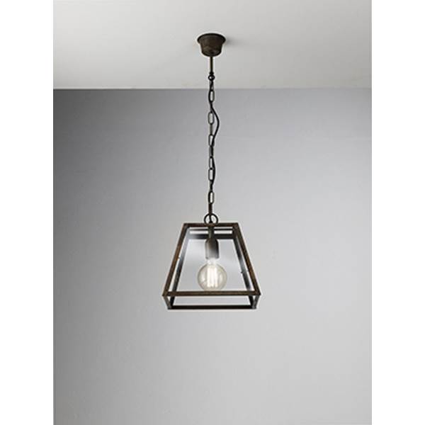 Il Fanale London Angular Indoor Suspension Lamp with Glass