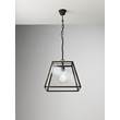Il Fanale London Angular Indoor Suspension Lamp with Glass in Medium