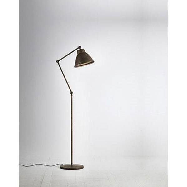 Il Fanale Loft Functional Indoor Floor Lamp Brass with Grid