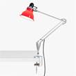 Anglepoise Type 1228 Lamp with Desk Clamp in Carmine Red