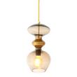 EBB & FLOW Futura 18cm with Mouthblown Glass Pendant Lamp in Chestnut Brown