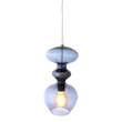 EBB & FLOW Futura 18cm with Mouthblown Glass Pendant Lamp in Deep Blue