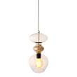 EBB & FLOW Futura 18cm with Mouthblown Glass Pendant Lamp in Clear & Platinum