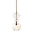 EBB & FLOW Futura 18cm with Mouthblown Glass Pendant Lamp in Crystal