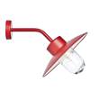 Roger Pradier Belcour Model 8 Clear Glass Wall Fitting in Red