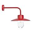 Roger Pradier Belcour Model 9 Clear Glass Wall Light in Traffic Red