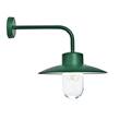 Roger Pradier Belcour Model 9 Clear Glass Wall Light in Racing Green