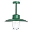 Roger Pradier Belcour Model 2 Clear Glass Ceiling Light in Racing Green
