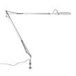 Flos Kelvin LED Adjustable Desk Support with Visible Cable in Chrome