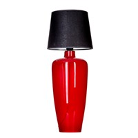 Sevilla Red Vase & Small Shade Table Lamp