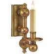 Visual Comfort Pimlico One-Light Sconce in Antique Brass