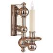 Visual Comfort Pimlico One-Light Sconce in Polished Nickel