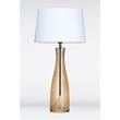 4 Concepts Amsterdam Taupe Glass Table Lamp in White/White