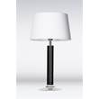 4 Concepts Little Fjord Medium Black Glass Table Lamp in White & White