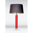 4 Concepts Little Fjord Medium Red Glass Table Lamp in Black & Gold