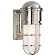Visual Comfort Marine White Glass Wall Light in Polished Nickel