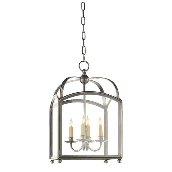 Visual Comfort Arch Top Clear Glass Small Pendant Lantern