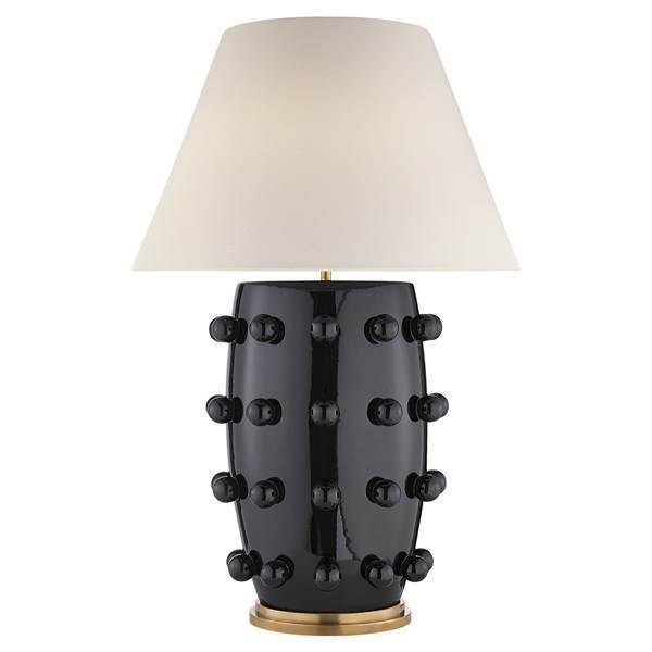 Visual Comfort Linden Large Table Lamp with Linen Shade