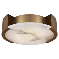 Melange Large Flush Mounted Lamp Alabaster Stone inset