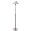Visual Comfort Hargett Floor Lamp with Natural Paper Shade in Polished Nickel